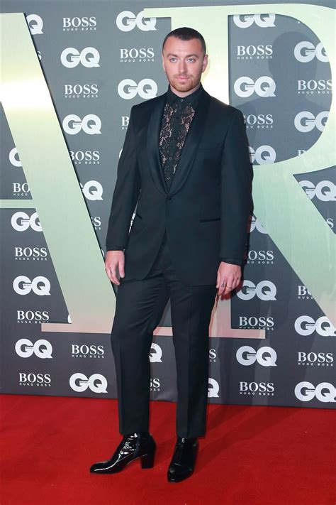 Sam Smith wears heels for the first time at an awards show